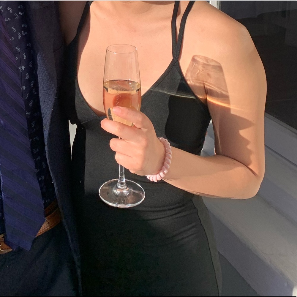Michael Stephen’s Paris Floor Length Strappy Black Dress (S)